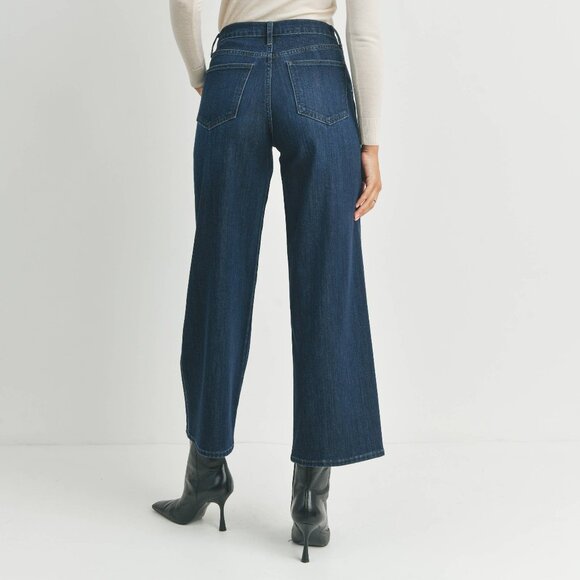 NWT JUST BLACK DENIM DK Seamed Utility Straight Jeans High-Rise Fit Size 27 - Picture 3 of 4